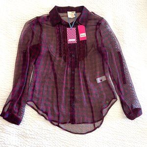 NWT Tommy Hilfiger Rushed top/ blouse